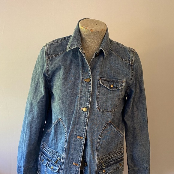 Vintage Denim Chore Coat by Lauren Jeans Company for Ralph Lauren. Women’s Med. - Picture 2 of 11